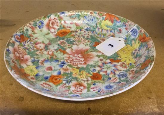 Chinese Export famille rose plate, bearing Qianlong mark